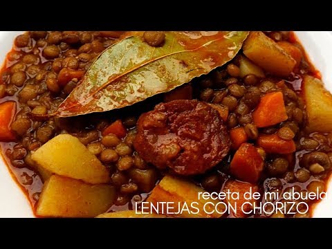 Lentejas con chorizo. 🍲😜 Receta de la abuela.