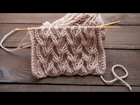 Узор «Веточки» спицами 🍒 «Twigs» knitting pattern