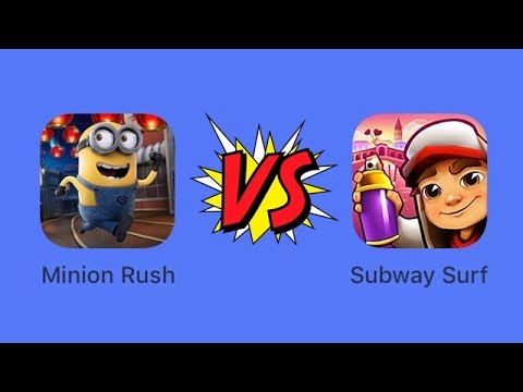 Minion Rush versus Subway Surfers [iOS Gameplay, Walkthrough] Video