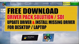 Get Driver Pack | SDI Snappy Driver Installer for Desktop and Laptop