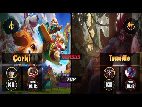 Doinb CORKI (Top) [Lethal Tempo] VS TRUNDLE - Grandmaster KR Patch 10.12