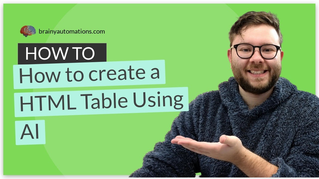 How to create a HTML Table Using AI