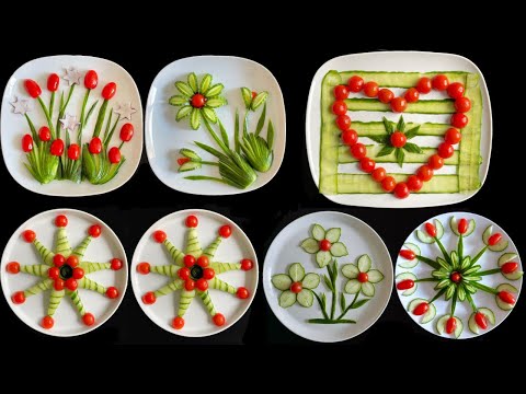 Top 6 Salad Decoration Ideas / Super Salad Decoration /Salad curving & cutting Tricks /Vegetable Art