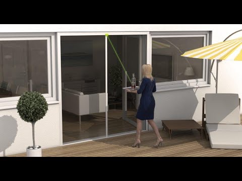 Insektenschutztür Insektenschutzrollo elektrisch, automatisch, Fliegenschutzrollo elektrisch