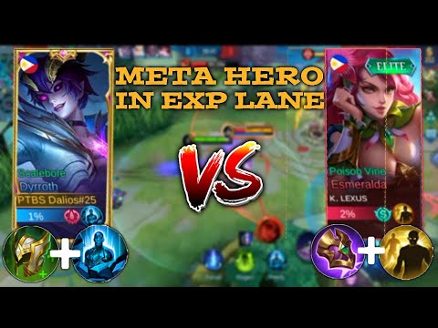 DYRROTH VS ESMERALDA | BATTLE OF EXP LANE META HERO 2022 | WHO WILL WIN!? | MLBB...