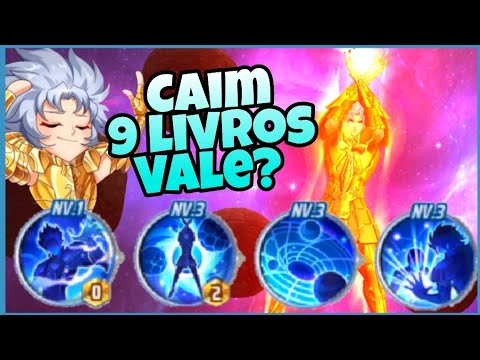 Banner Caim de Gêmeos Gameplay Up Skill 9 Livros 1,3,3,3 É Jogável - Saint Seiya Awakening
