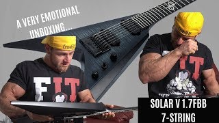 Video thumbnail for A VERY Emotional Unboxing - Solar V 1.7FBB 7-String Guitar by Kevin Frasard