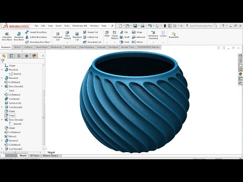 Surface Modeling - SolidWorks Tutorial