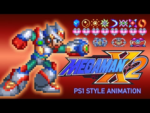 Megaman X2 - All weapons (PS1 Style)