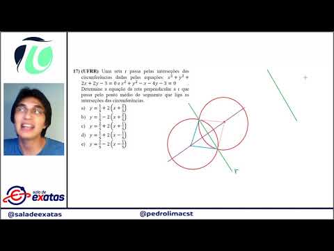 UFRR 2020 - Matemática - Q. 16 | Uma reta passa pelas interseções das circunferên | Profº Pedro Lima