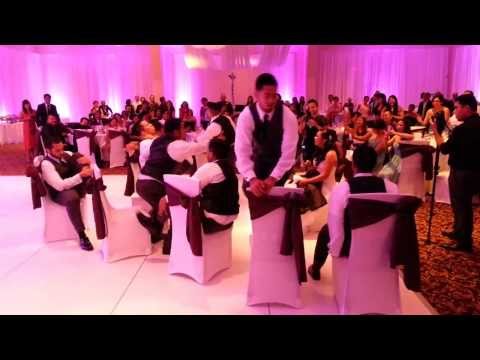 The Groomsmen Surprise New Bride with an Epic Dance Set!