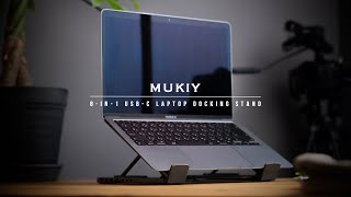 【Amazonで大人気‼︎】これ1台で配線スッキリ。mukiya 8-in-1 USB-C PCスタンドレビュー！