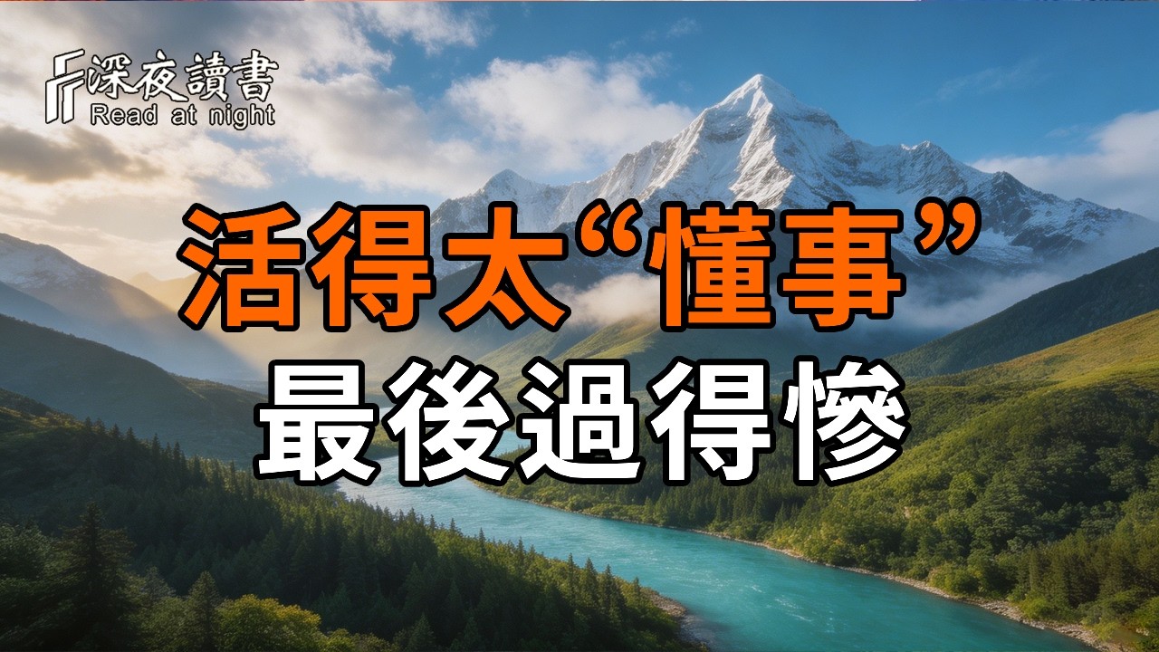 深度：爲什麼那些活得太“懂事”的人，最後都過得很慘？【深夜讀書】#人生感悟 #正能量 #情感 #晚年幸?