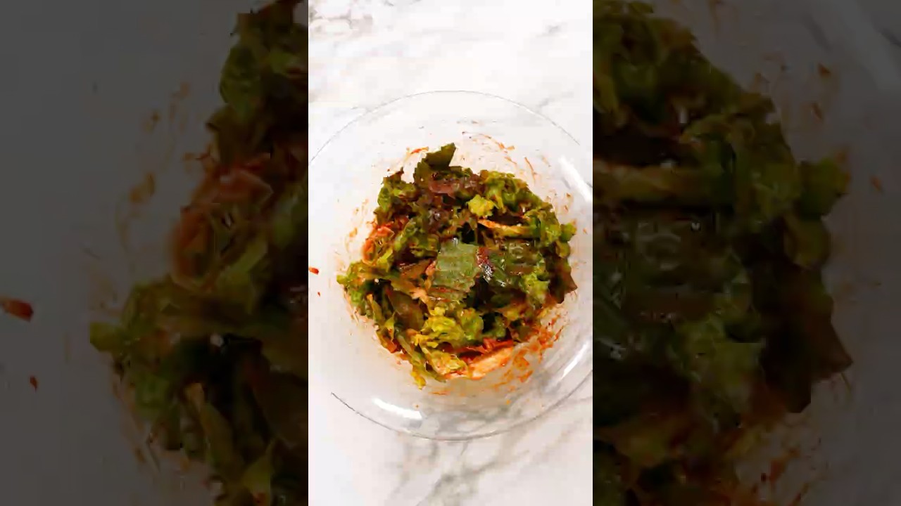 レタスとエゴマの葉の和えビビンバ 🇰🇷 ボムドン(春白菜)がないからこうなりました