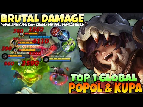 POPOL AND KUPA 100% DEADLY MARKSMAN WITH FULL DAMAGE BUILD 2021 | TOP 1 GLOBAL POPOL AND KUPA | MLBB