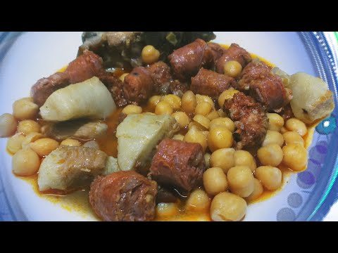 Como hacer garbanzos estofados - garbanzos estofados - recetas en menos de 3 minutos