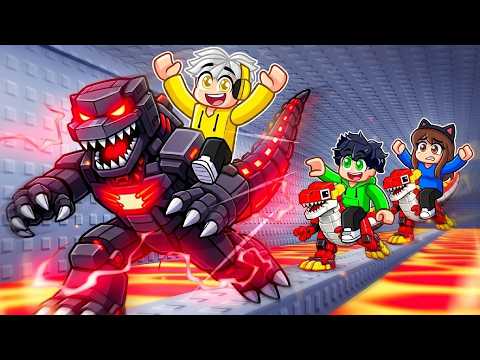 USO lo O.O1% GODZILLA ROBOT  in una CORSA di DINOSAURI su Roblox!