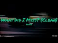 What Did I Miss By Drake Clean Lyrics
