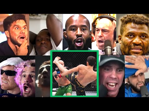 Fighters react to Islam Makhachev KNOCKING OUT Alexander Volkanovski #UFC294