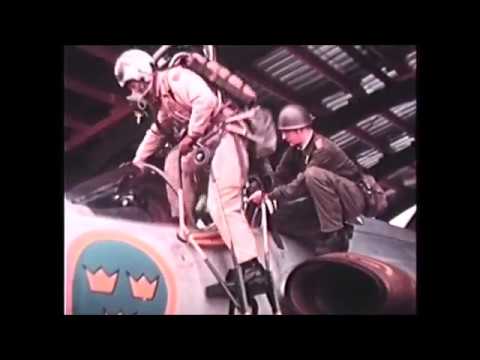 Swedish Saab J 35 Draken interception training