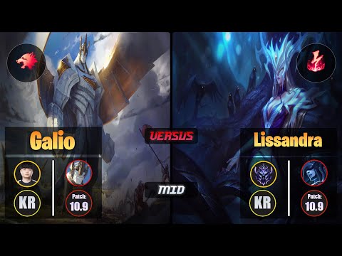 Bdd GALIO (Mid) [Predator] VS LISSANDRA - Diamond KR Patch 10.9