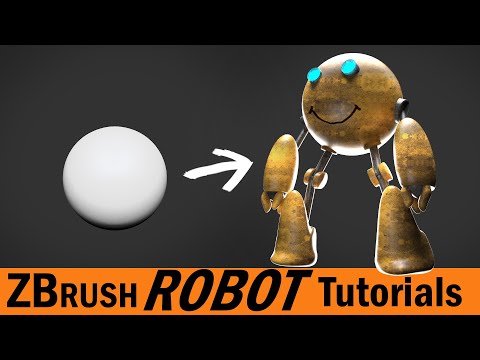 ZBrush Sculpting | zbrush Robot tutorial | ZBrush Tutorial for Beginners | ZBrush 2020,free tutorial