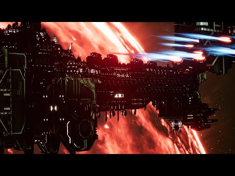 Dark Angels vs Orks - Skalgrim Mod - Massive Battle - Battlefleet Gothic Armada 2