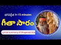 Gita Saram 15 నిమిషాల్లో భగవద్గీత Sgsswamiji Bhagavadgita Gitasa
