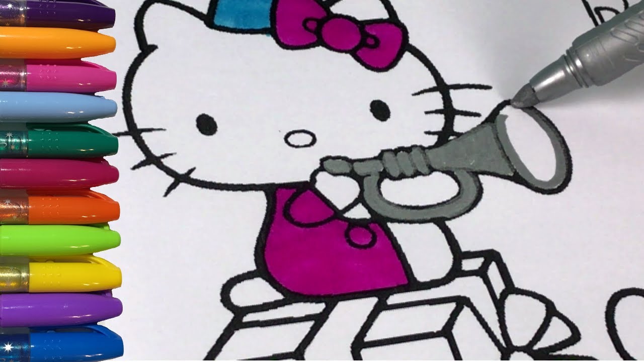 How to Color Hello Kitty and Friends