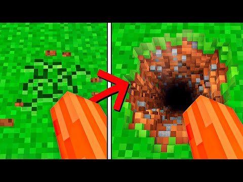 CAVÉ hasta el OTRO LADO DEL MUNDO en MINECRAFT!