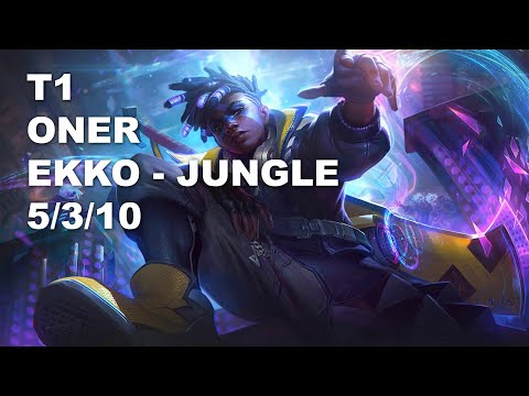 T1 Oner Jungle Ekko vs Lee Sin - KR Grandmaster Patch 10.8