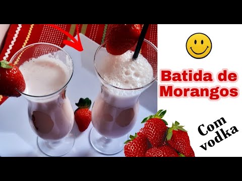 COMO FAZER UMA BATIDA DE MORANGOS COM VODKA!!!! UMA DELICIA!!!
