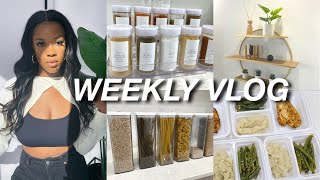 WEEKLY VLOG | KITCHEN PANTRY ORGANIZATION, MEAL PREP, NEW HOME DECOR, AND MORE