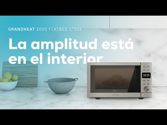 Micro-ondes Cecotec GrandHeat 2000 Flatbed Steel 20L 700W Inox Sans Plateau video