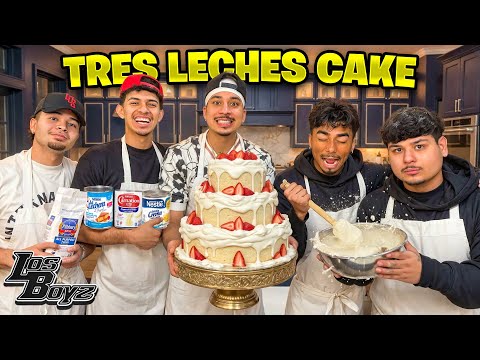 LOS BOYZ TRY MAKING A TRES LECHES CAKE!! *Gets Messy*
