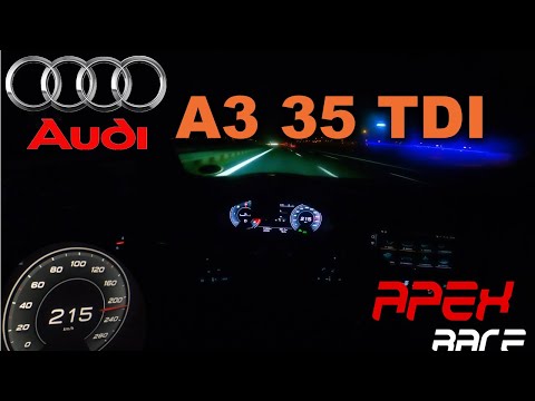 🚗  2021 Audi A3 35 TDI | Night Drive POV | Top Speed | 0-100