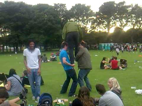 Guy falls on Unity Day Leeds 2010