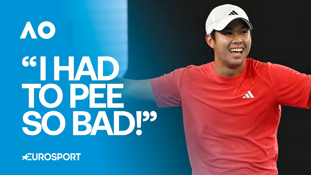 On-Court Interview: 19-year-old Learner Tien reacts after stunning Daniil Medvedev in Melbourne 👏