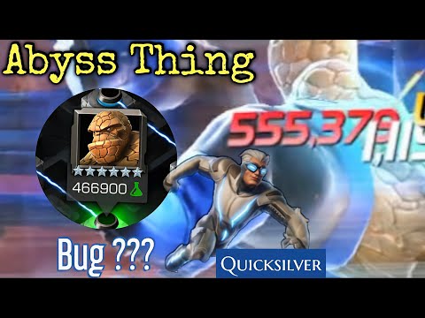 555K+ Whiplashed Damage | Bug ??? | Quicksilver vs Abyss Thing