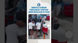 VIRAL Video Kakek Usia 95 Tahun Calon Haji Indonesia Minta Turun Pesawat untuk Kasih Makan Ayam