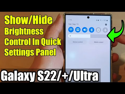Galaxy S22/S22+/Ultra: How to Show/Hide Brightness Control In Quick Settings Panel