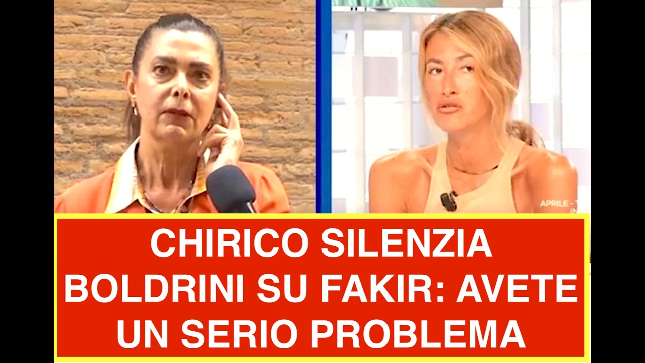 CHIRICO SILENZIA BOLDRINI SU FAKIR: AVETE UN SERIO PROBLEMA