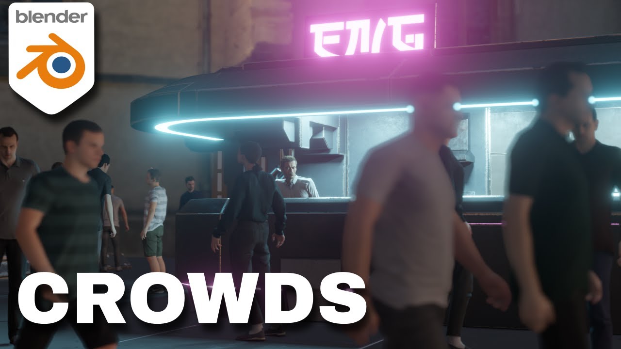 Crowd Simulations in Blender Addon - Population