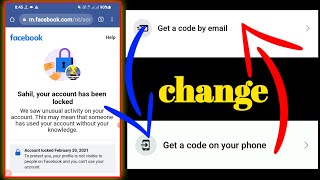 get a code by email se get a code on your phone option kaise laye new trick 2022 | fb option change