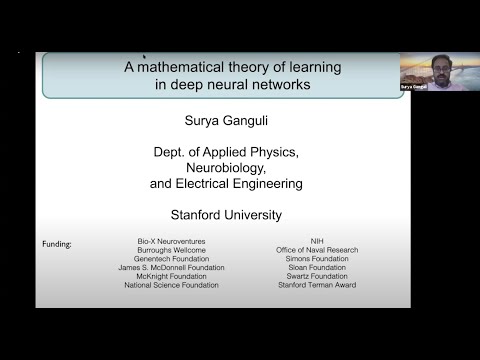 A mathematical theory of learning in deep neural networks - Surya Ganguli