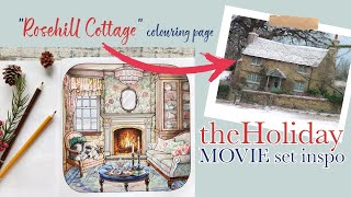 🏡✨ The Holiday movie-inspired Coloring Page: cozy, cottage aesthetic