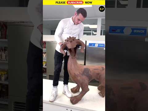 Chocolate से बना खतरनाक डायनासोर 🦖 😯 #shorts #viral