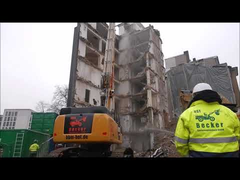 Bagger CAT 352 F Abriss geht weiter - Zeitraffer