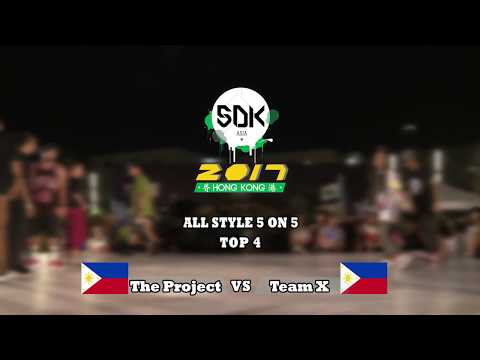 THE PROJECT VS TEAM X | ALLSTYLE 5 ON 5 TOP 4 | SDK ASIA 2017 | HONG KONG | JAMCITYHK LIVE