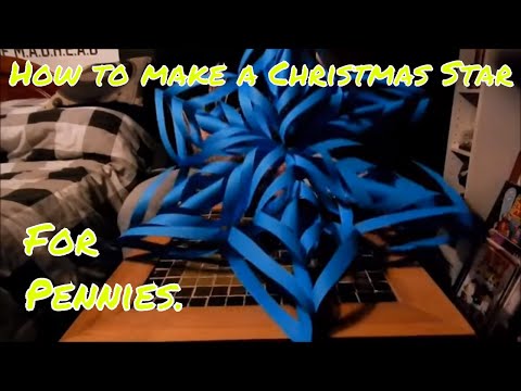 How To Make A Christmas Star Decoration For Pennies.